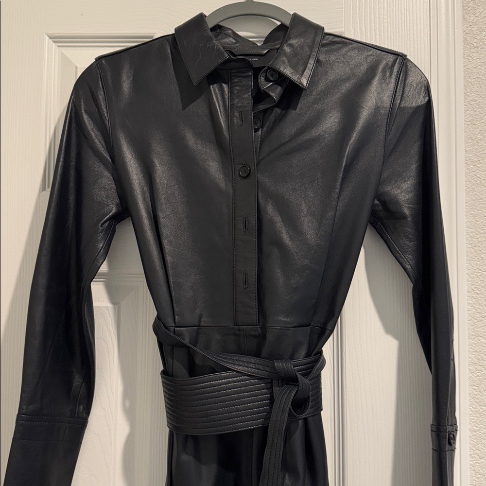 Equipment Orelie Leather Dress - Picture 5 of 7